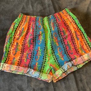 Loud vintage lizard shorts